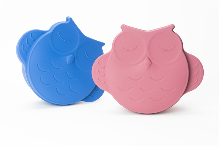 InnoGIO, GIOfresh, Sówka, silikonowa miseczka z pokrywką, niebieska