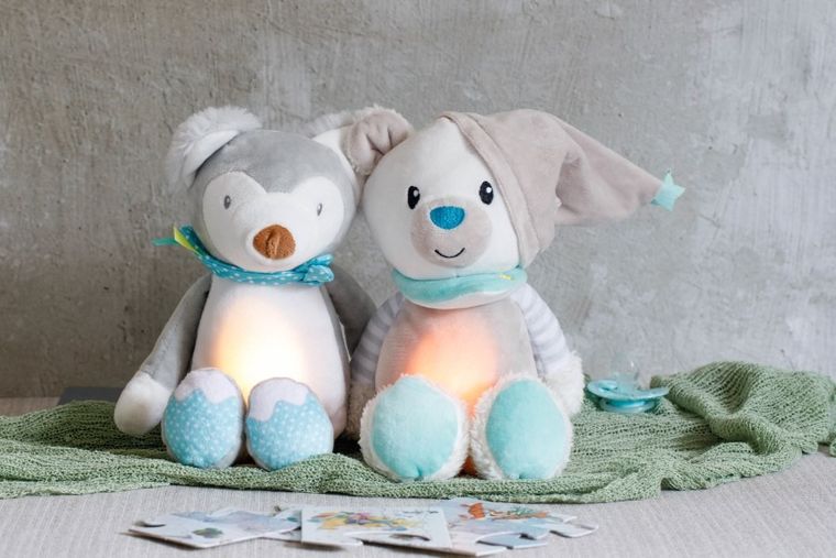 InnoGIO, GIOfriends, Mateo, szumiąca przytulanka z pozytywką i lampką nocną