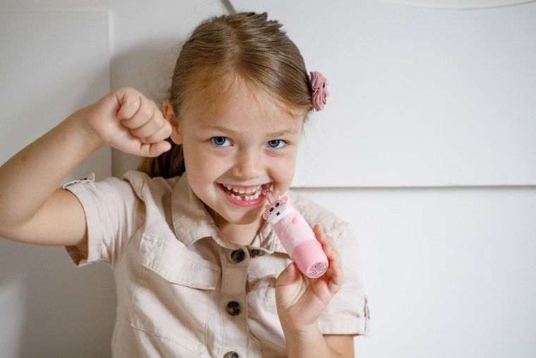 InnoGIO, GIOgiraffe, soniczna szczoteczka do zębów dla dzieci, różowa