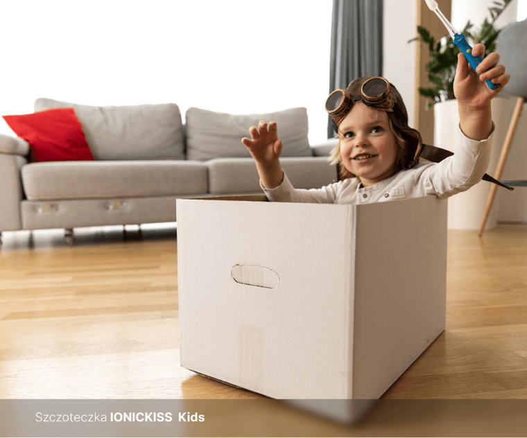 Ionickiss, Kids, szczoteczka jonowa dla dzieci, żółta