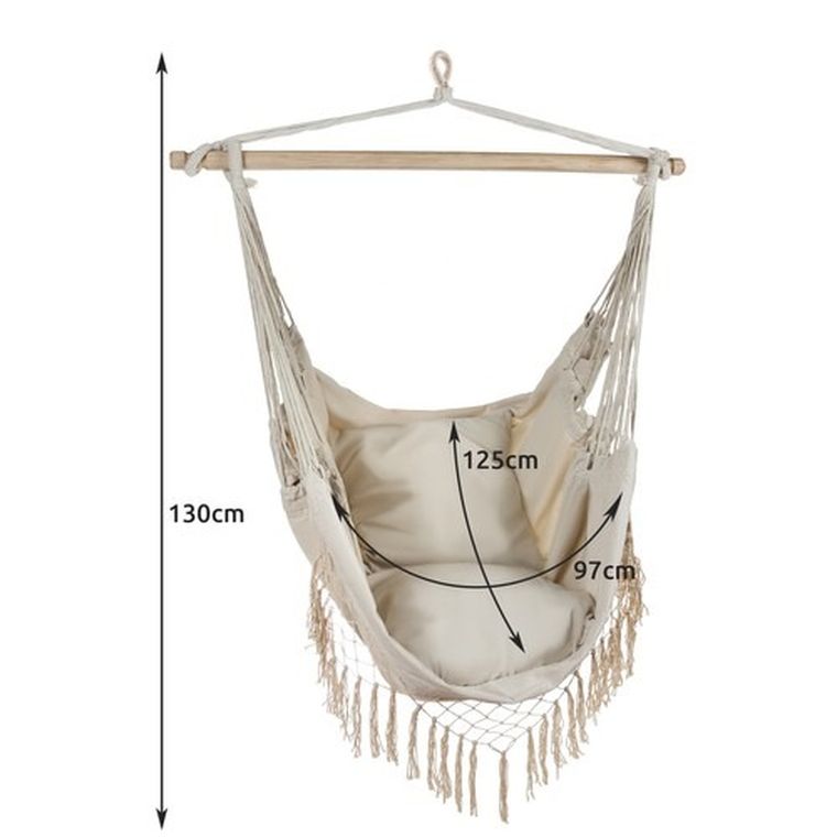 Iso Trade, hamak, krzesło brazylijskie, beżowe