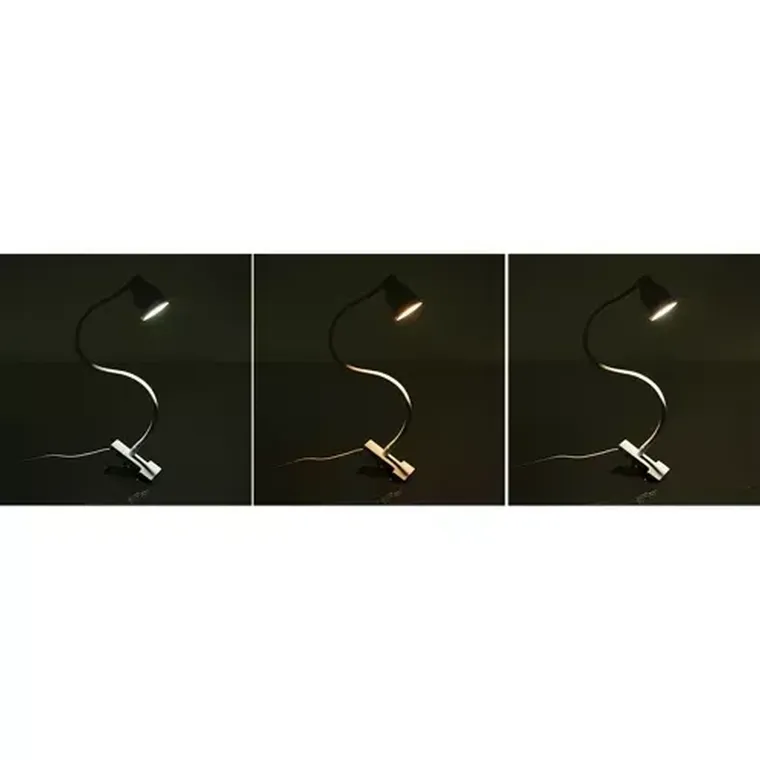 Izoxis, lampka biurkowa z klipsem, biała