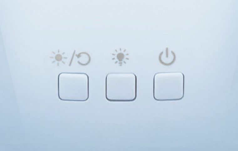 Izoxis, lampka nocna z projektorem, niebieska