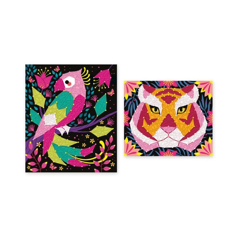 Janod, Przeplatanka 3D, String Art., Zwierzęta dżungli, zestaw kreatywny