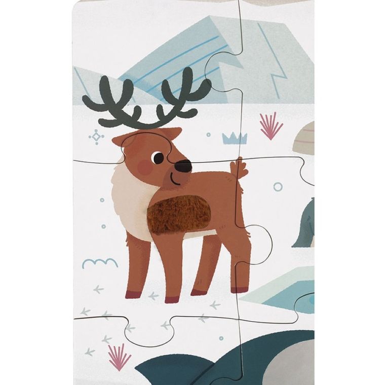 Janod, puzzle sensoryczne, kraina polarna, 20 elementów