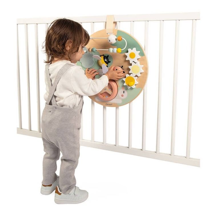 Janod, Sweet Cocoon, wielofunkcyjna tablica edukacyjna, drewniana, Ogród