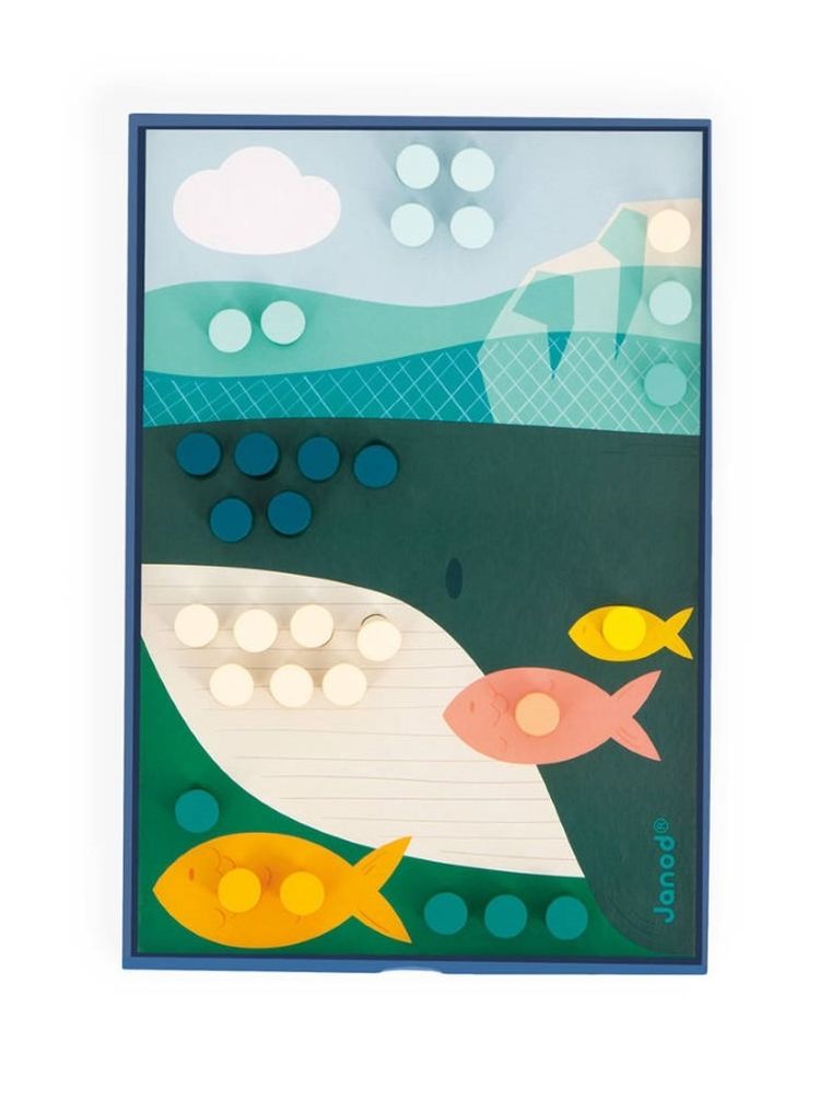 Janod, Układanka drewniana, mozaika, zwierzątka