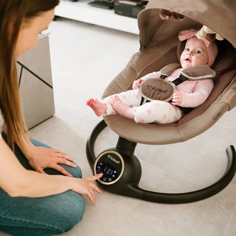 Kidwell, Reve, bujaczek, leżaczek elektryczny, 2w1, Beige Gold