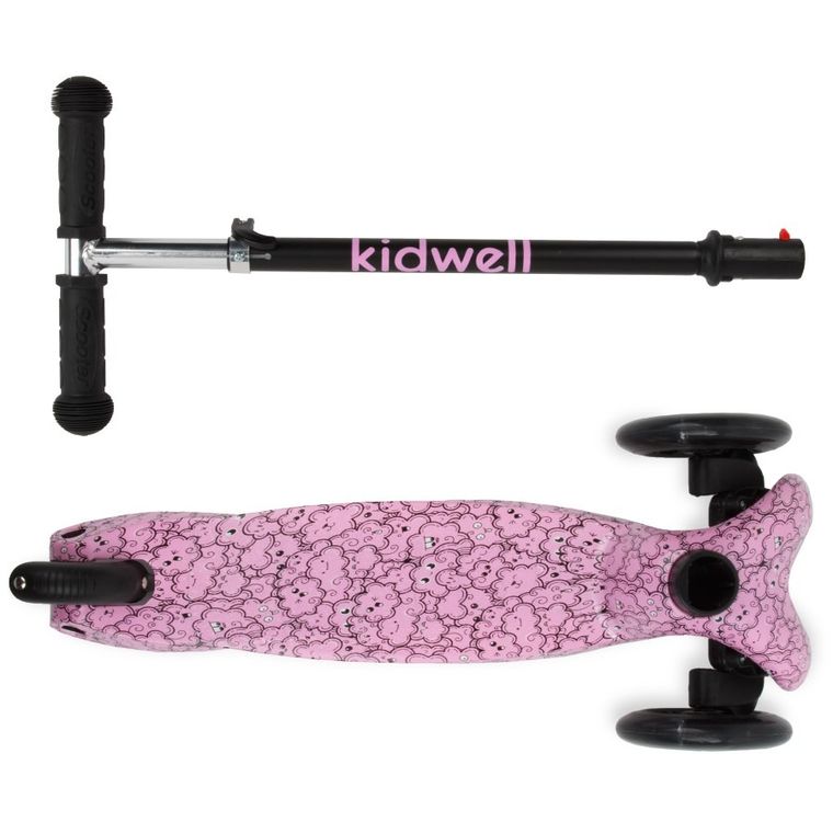 Kidwell, Uno, hulajnoga 3-kołowa LED, balansowa, clouds