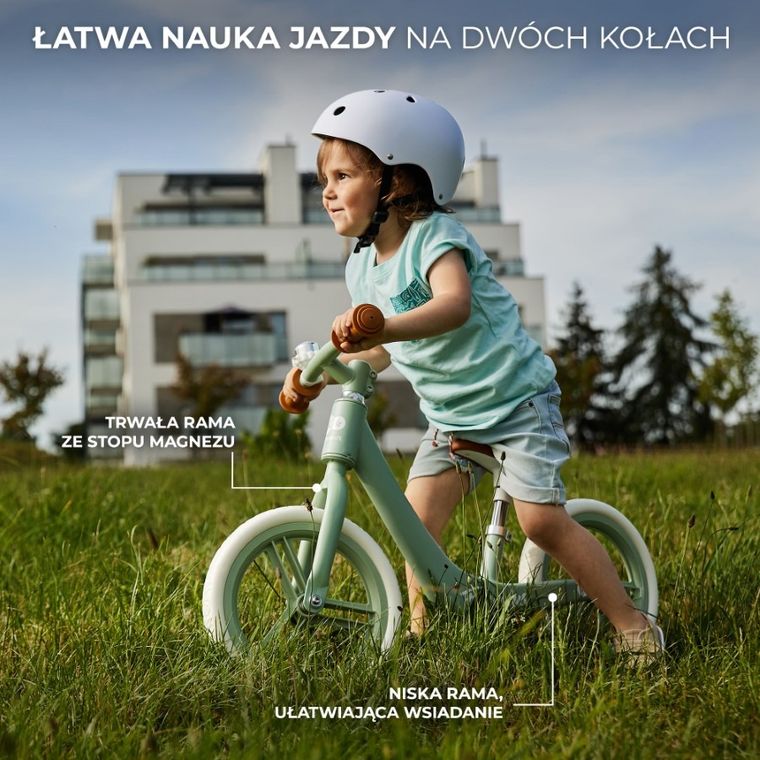 Kinderkraft, Fly Plus, rowerek biegowy, fresh mint