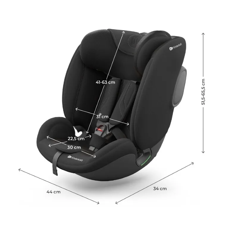 Kinderkraft, I-Fix, fotelik samochodowy, 61-150 cm, black