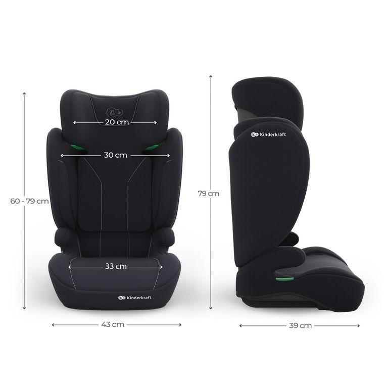 Kinderkraft, I-Spark 2 Plus, i-Size, fotelik samochodowy, black, 100-150 cm