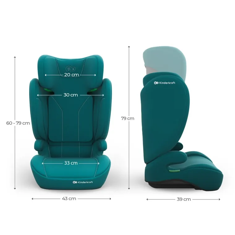 Kinderkraft, I-Spark 2 Plus, i-Size, fotelik samochodowy, green, 100-150 cm