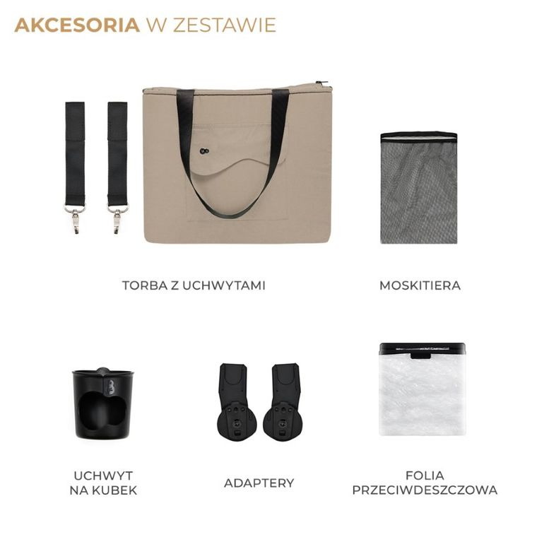 Kinderkraft, Yoxi, wózek spacerowy, Sand Beige