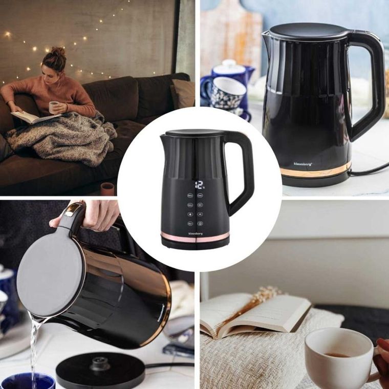 Klausberg, czajnik elektryczny LED z regulacją temperatury, 1,7l