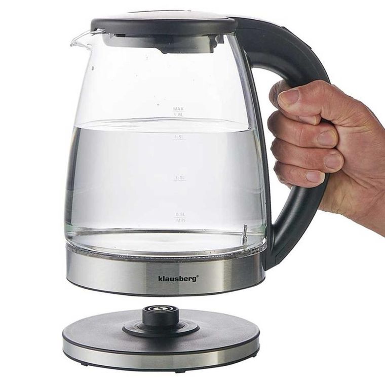 Klausberg, czajnik elektryczny szklany LED rgb, 1,8l
