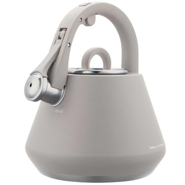 Klausberg, czajnik stalowy z gwizdkiem, szary, 2,5l, kb-7949