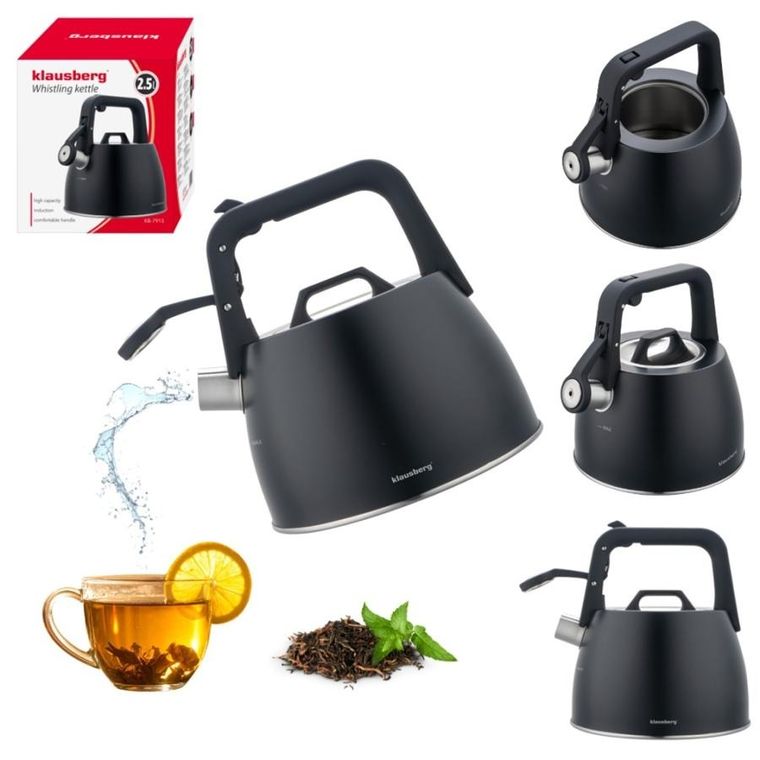 Klausberg, czajnik z gwizdkiem, stalowy, 2,5l, KB-7915