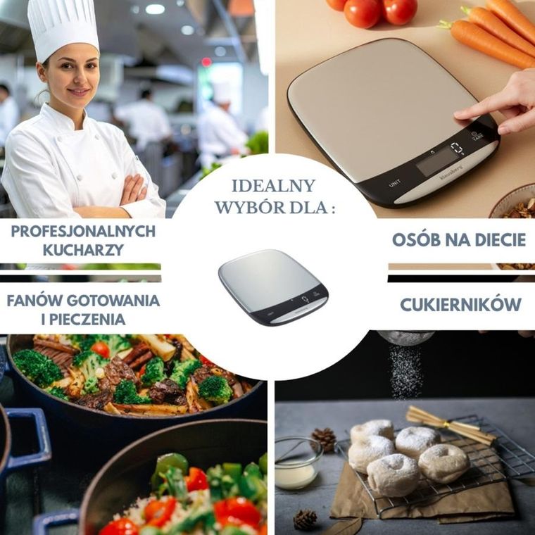 Klausberg, elektroniczna waga kuchenna, 10 kg, kb-7936