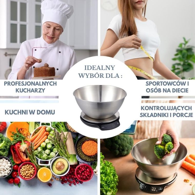 Klausberg, elektroniczna waga kuchenna, bluetooth, 5kg, kb-7939