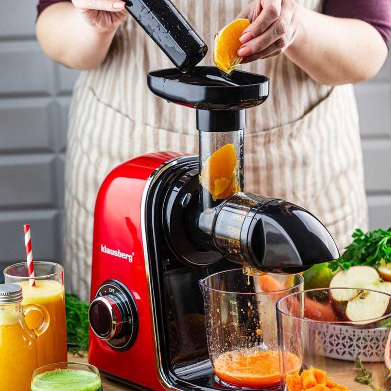 Klausberg, sokowirówka, wyciskarka wolnoobrotowa, czerwona, KB-7870