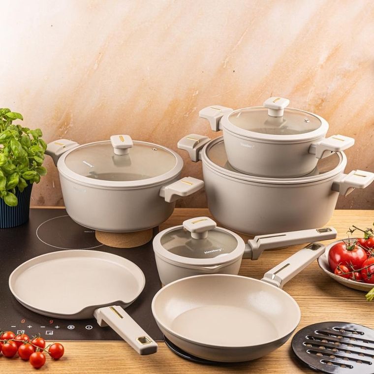 Klausberg, zestaw garnków marmurkowych, 12 elementów, kb-7967