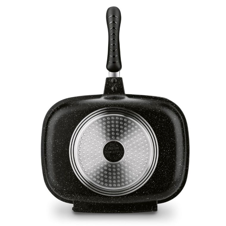 Könighoffer, Doppio Marble, patelnia grillowa dwustronna, marmurowa, 32-24 cm