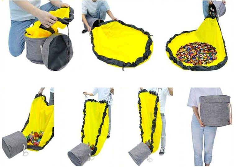 Kruzzel, kosz na zabawki z matą