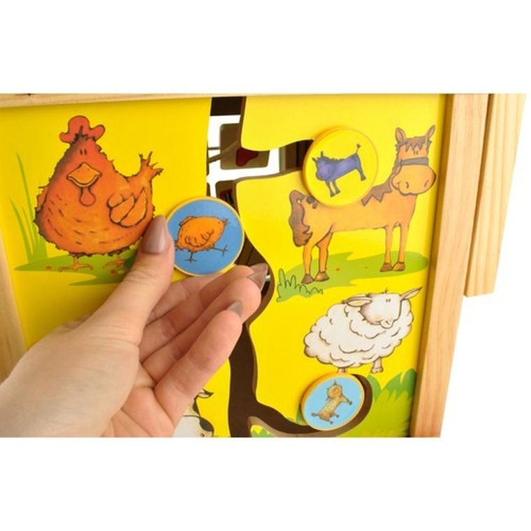 Kruzzel, pchacz drewniany, kostka edukacyjna