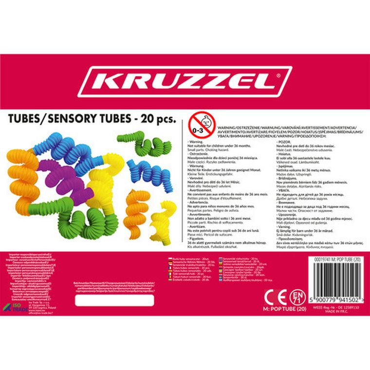Kruzzel, rurki sensoryczne, 20 szt.