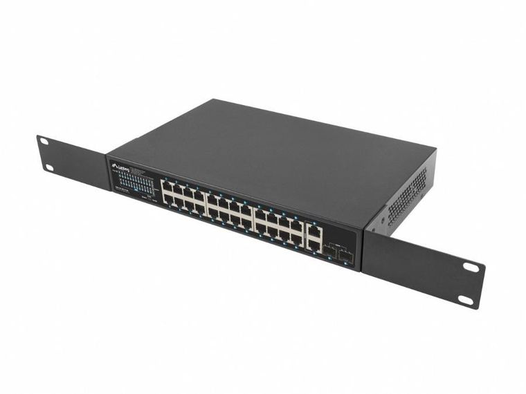 Lanberg, switch, 24-1gb POE+/2X GB/2X SFP, 360W