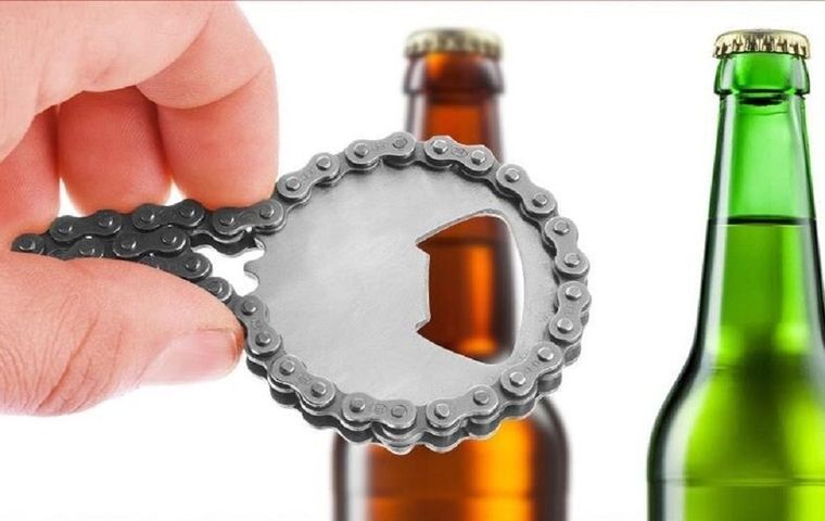 Łańcuchowy otwieracz, zębatka, srebrny