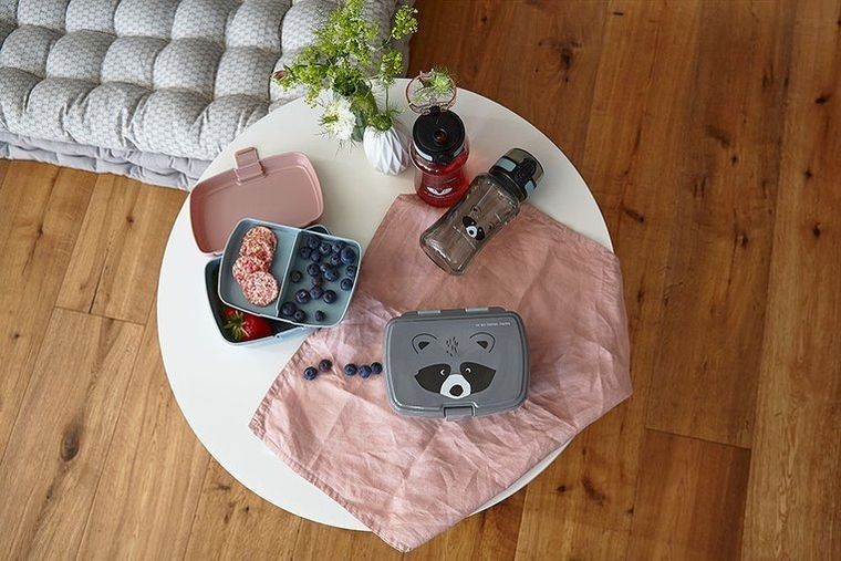 Lassig, About Friends, Szop, zestaw na lunch: lunchbox + tritanowa butelka, 460 ml