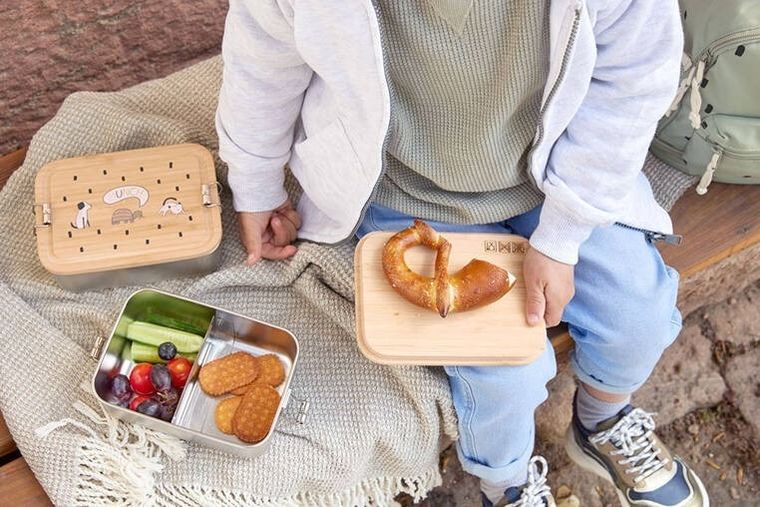 Lassig, Happy Prints, plecak dla przedszkolaka, kwadratowy, oliwkowy