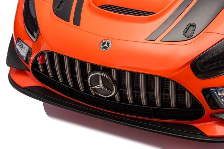 Lean Cars, auto na akumulator, Mercedes AMG GT3, pomarańczowy