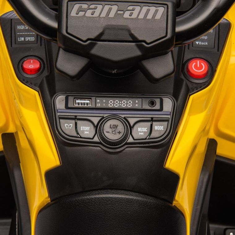 Lean Cars, Can-Am Outlander 4-4, quad, pojazd na akumulator, żółty, DK-CA005