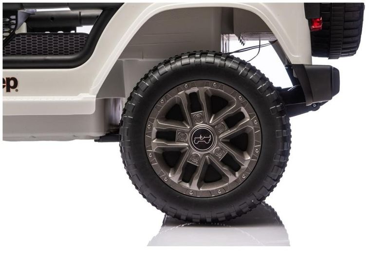 Lean Cars, Jeep Rubicon, pojazd na akumulator 4-4, DK-JWR556 4-200W 24V, biały