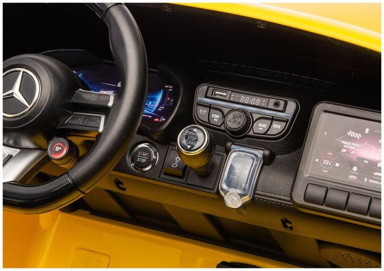 Lean Cars, Mercedes GT63 AMG, pojazd na akumulator, DK-GT63 24V LCD, żółty