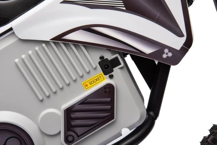 Lean Cars, motor crossowy, pojazd na akumulator, A9901, biały