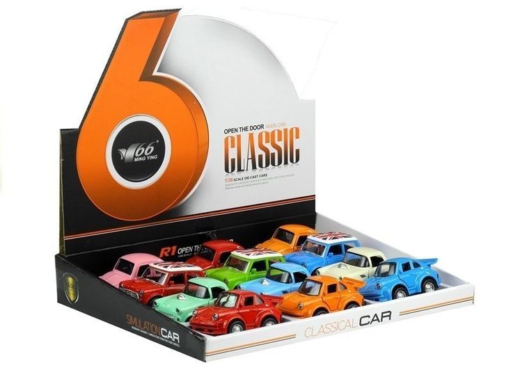 Lean Toys, autko klasyczne metalowe z dźwiękiem