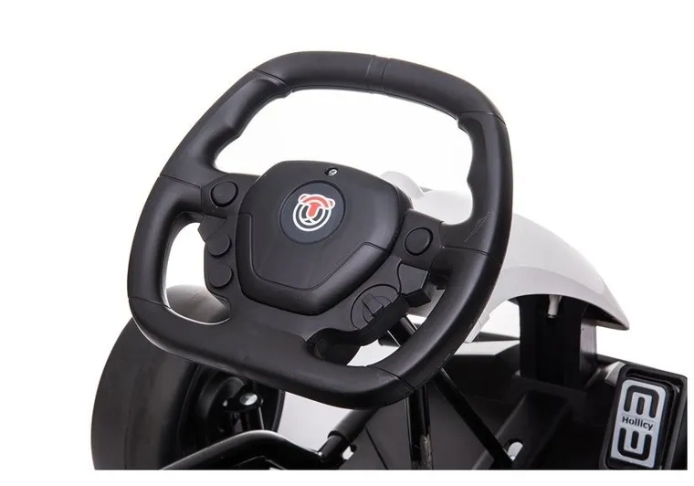 Lean Toys, Gokart Drift, pojazd na akumulator, biały