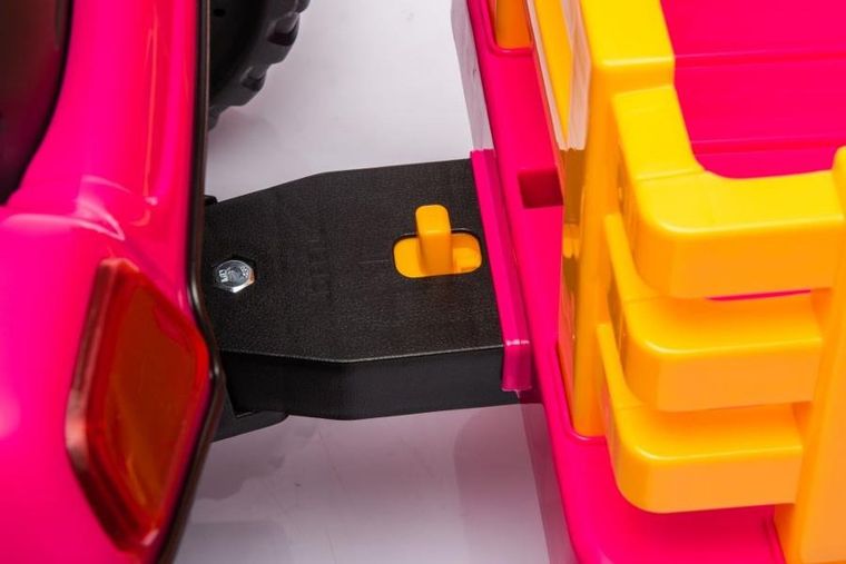 Lean Toys, traktor, pojazd na akumulator, różowy, BBH-030