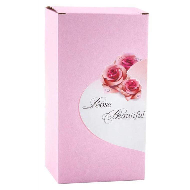 Lean Toys, wieczna róża w szle kryształowa oświetlenie LED, motylek, czerwona, 21-11 cm