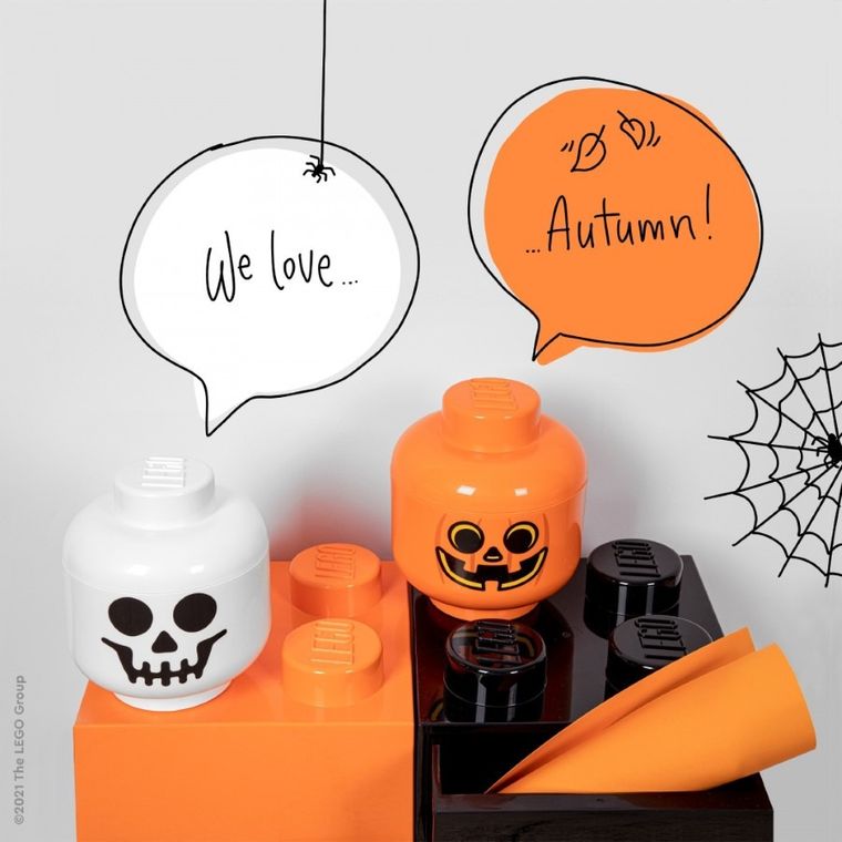 LEGO, mała głowa, szkieletor, pojemnik do przechowywania, rozmiar S, 2l