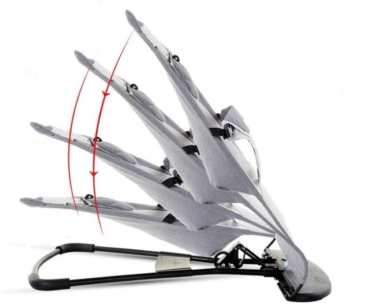 Leżaczek, bujaczek, szary