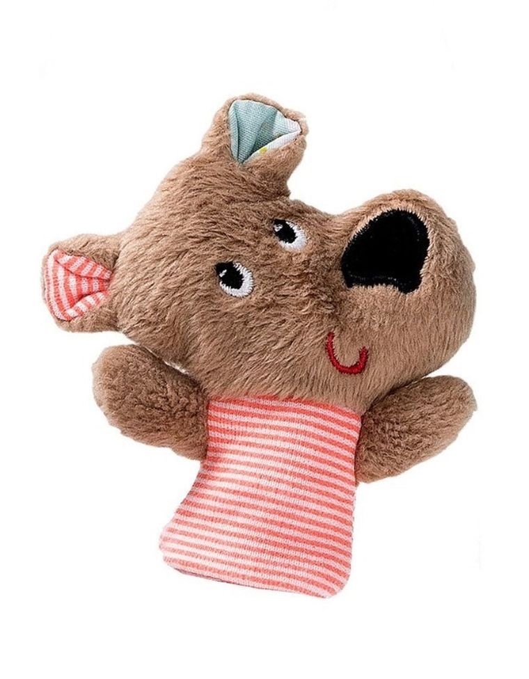 Lilliputiens, Niedźwiadek Cesar, książeczka z mini-pacynką na palec "Buziaki dla Cezara", 12m+