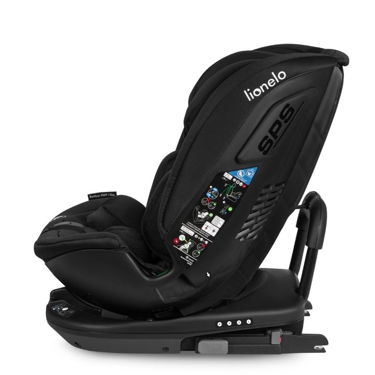 Lionelo, Bastiaan, RWF, I-size, fotelik samochodowy, Black Carbon, 0-36 kg, 40-150 cm