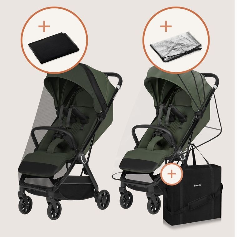 Lionelo, Bess, wózek spacerowy, green forest