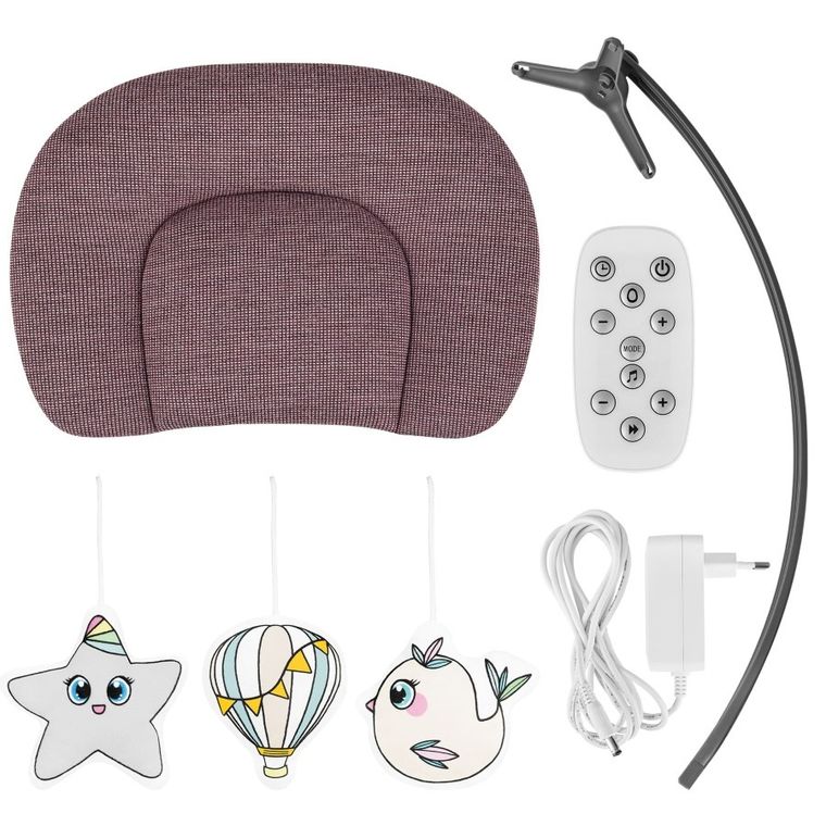 Lionelo, Blossom, elektryczny bujaczek, Pink Mauve