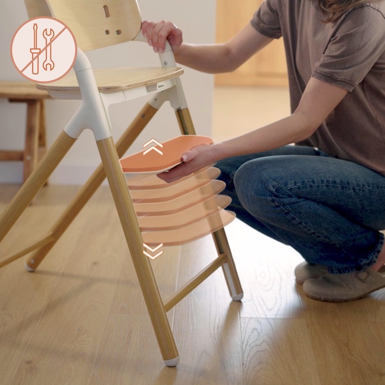 Lionelo, Celia, krzesełko do karmienia, grey wood